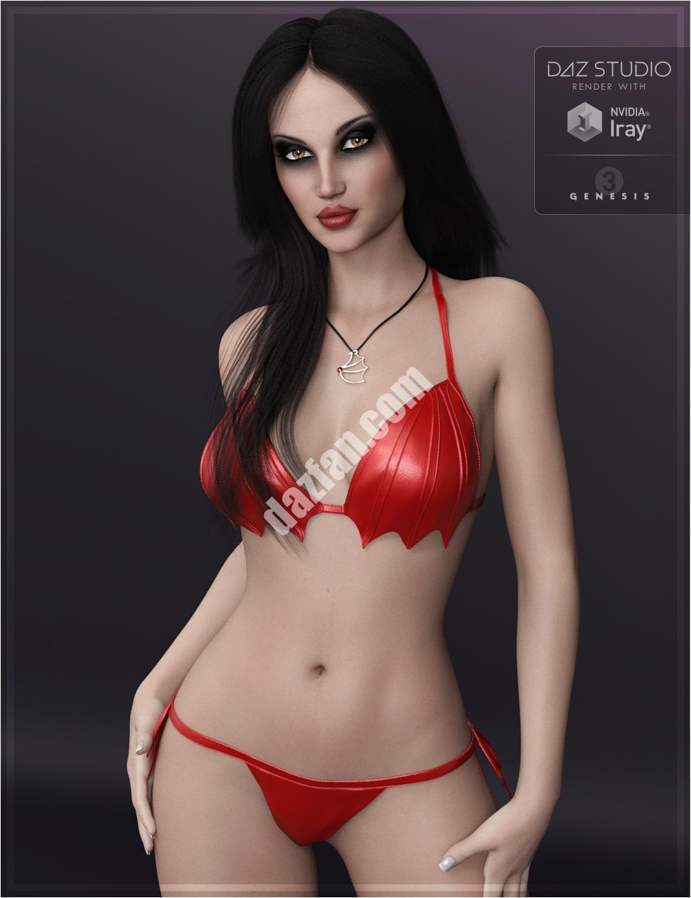 [daz服装] 莉莉丝7 × 26 Batkini套装-DAZ爱好者