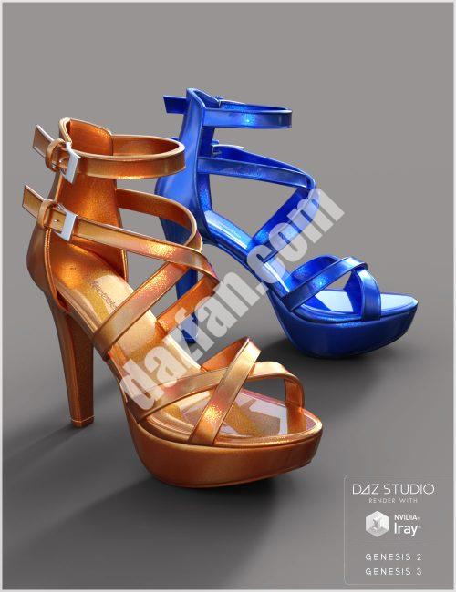 [daz服装] 创世纪2 &罗马高跟鞋套装创世纪3女性-DAZ爱好者
