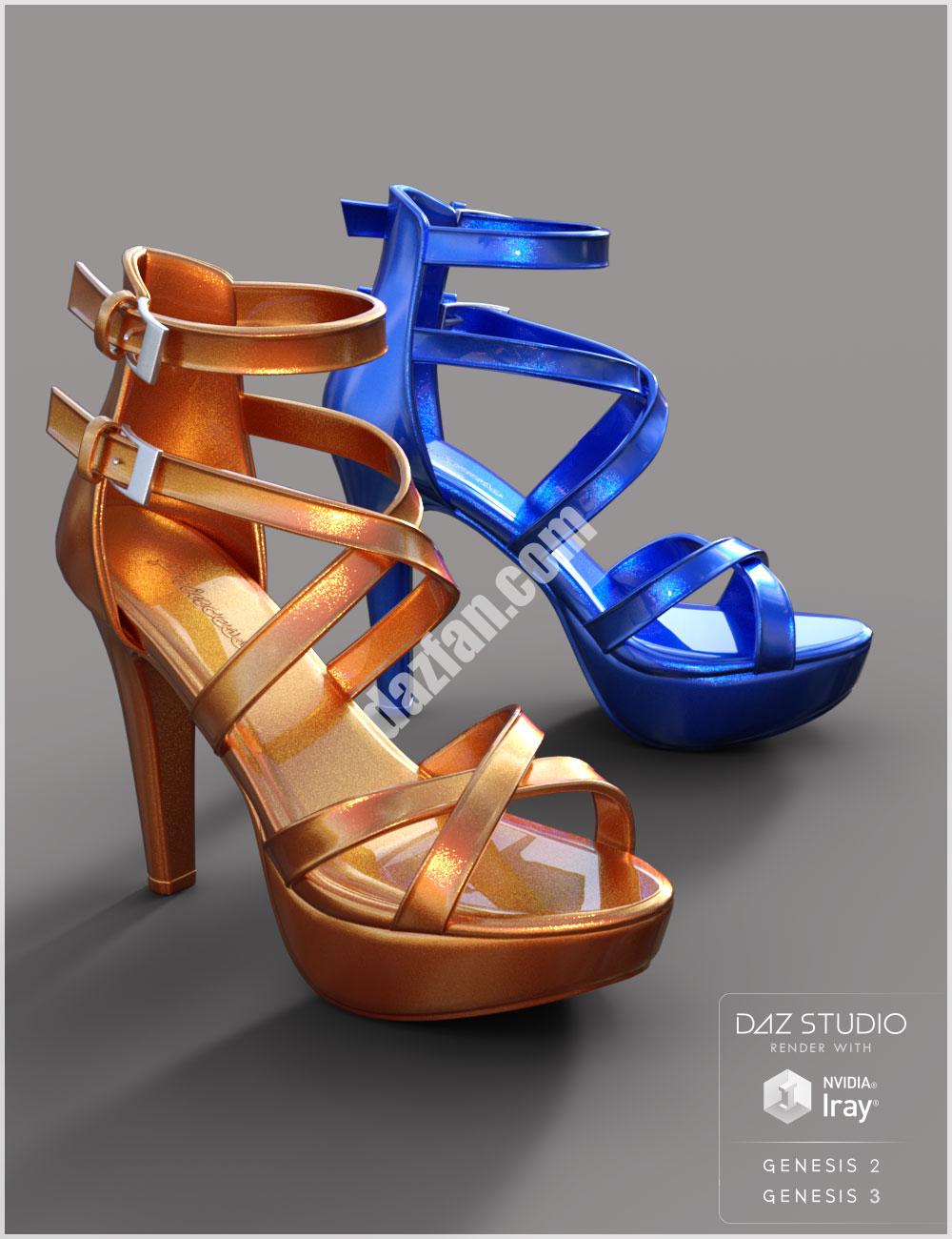 [daz服装] 创世纪2 &罗马高跟鞋套装创世纪3女性-DAZ爱好者