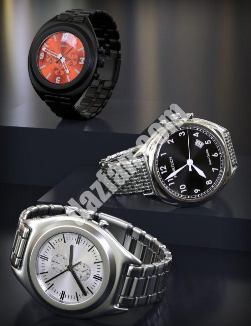 [daz服装] 创世纪2男款和创世纪3男款圆形腕表-DAZ爱好者