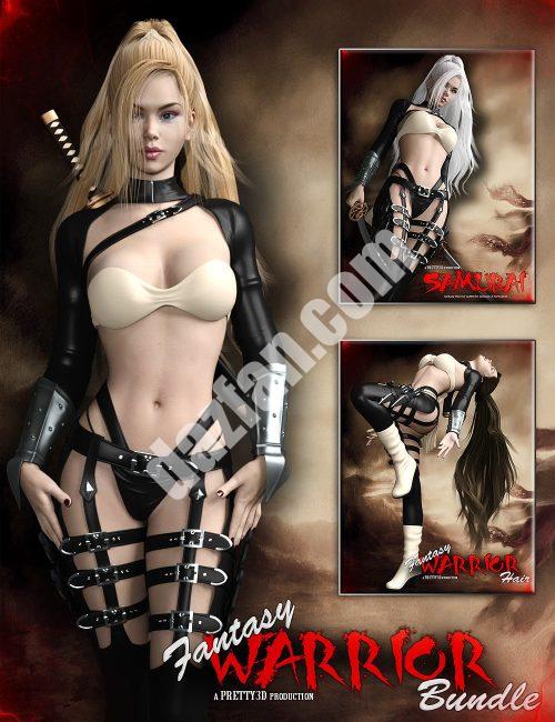 [daz服装] 创世纪3女性版武士幻想捆绑包-DAZ爱好者