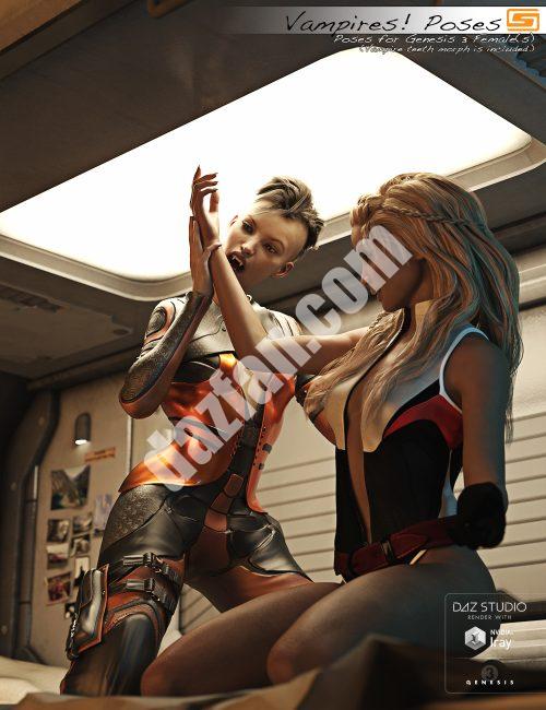 [daz姿势] 吸血鬼!-创世纪3女性和阿拉贝拉7的姿势-DAZ爱好者