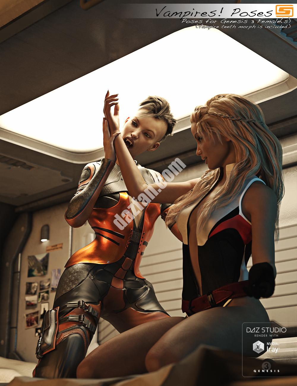 [daz姿势] 吸血鬼!-创世纪3女性和阿拉贝拉7的姿势-DAZ爱好者