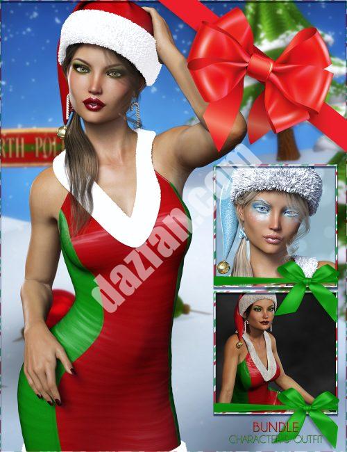 [daz服装] 性感圣诞精灵包- FWSA尤利娅HD和她的华丽创世纪3-DAZ爱好者
