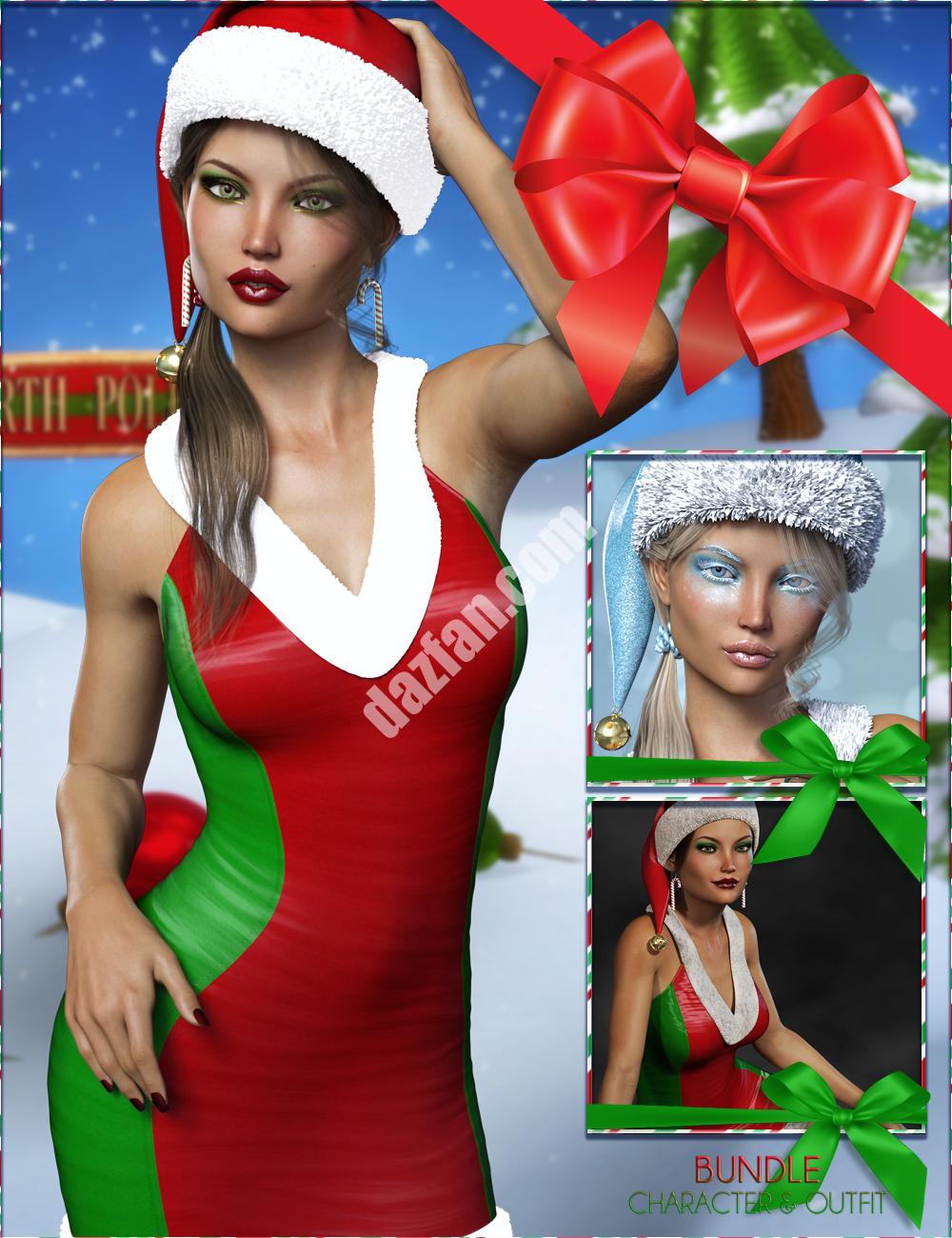 [daz服装] 性感圣诞精灵包- FWSA尤利娅HD和她的华丽创世纪3-DAZ爱好者