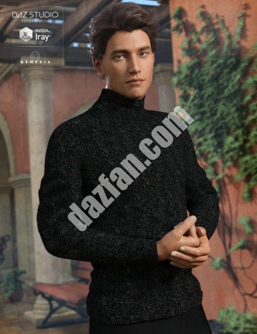 [daz服装] 真实感觉高领毛衣现代G3M-DAZ爱好者