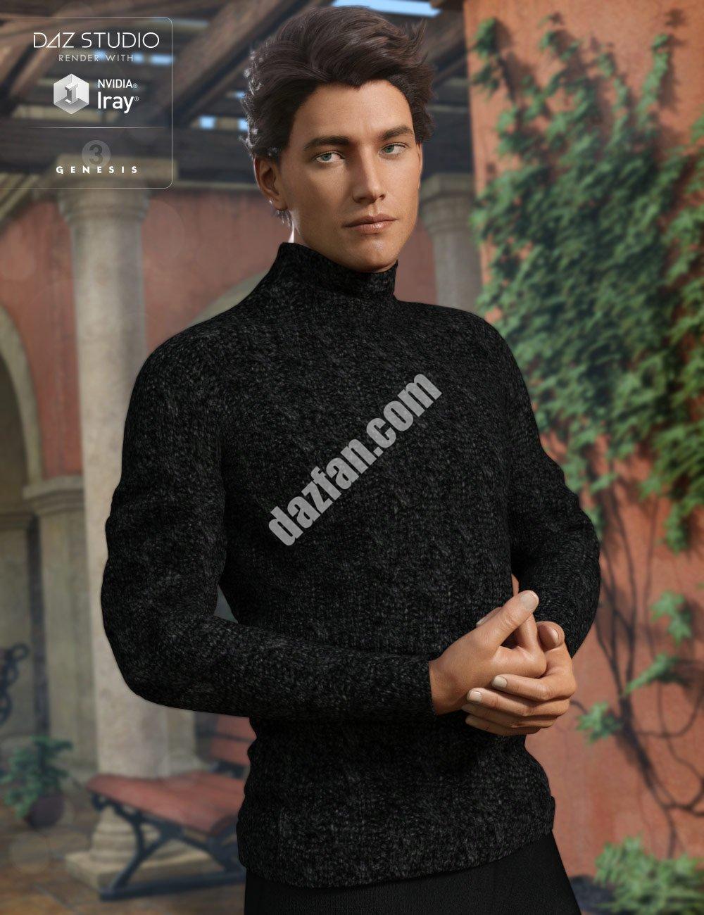 [daz服装] 真实感觉高领毛衣现代G3M-DAZ爱好者