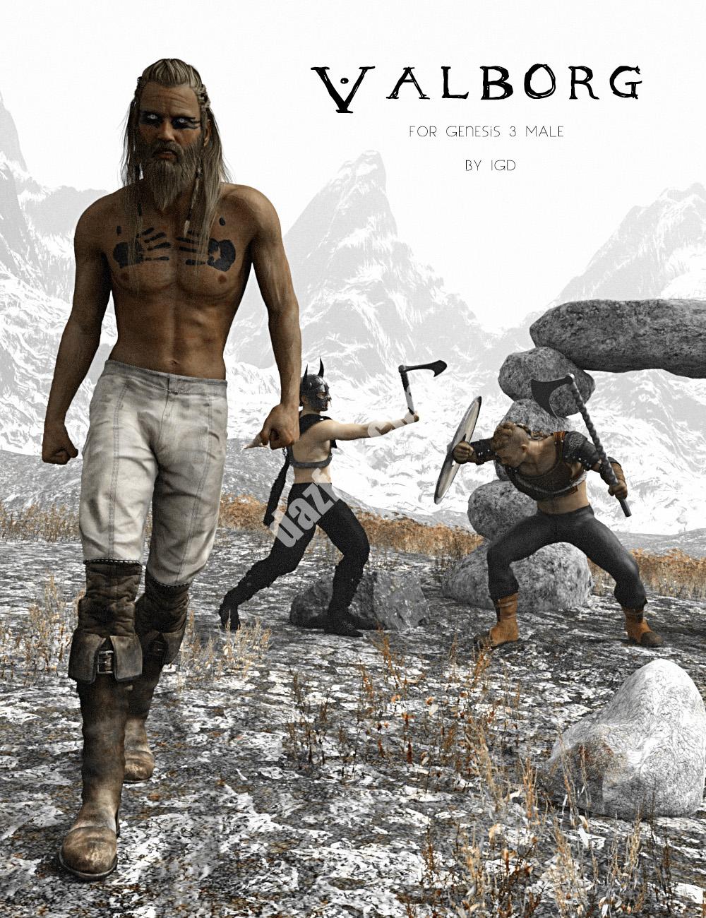 [daz姿势] IGD Valborg为创世纪3男摆姿势-DAZ爱好者