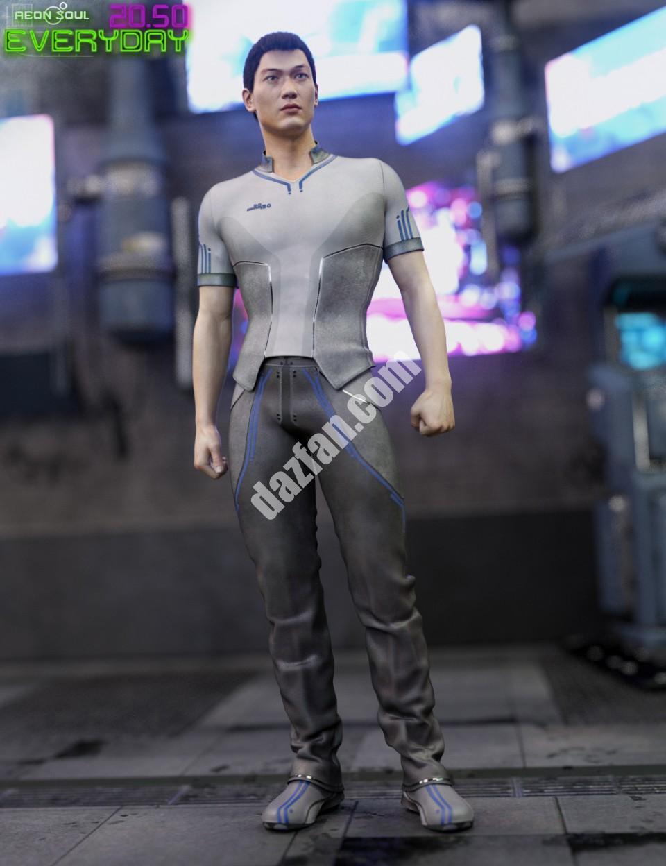 [daz服装] 20.50赛博朋克创世纪3男服-DAZ爱好者