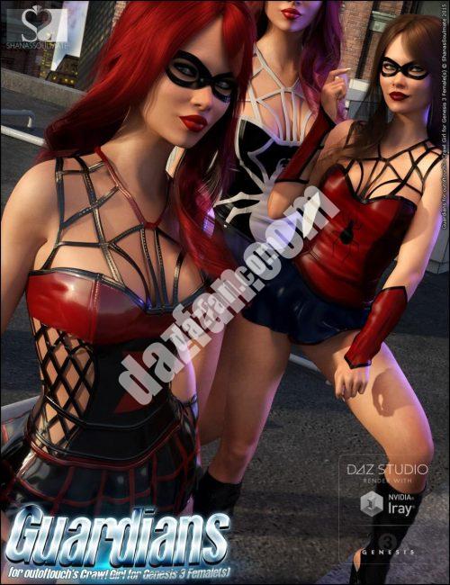 [daz服装] 爬行女孩守护者纹理-DAZ爱好者