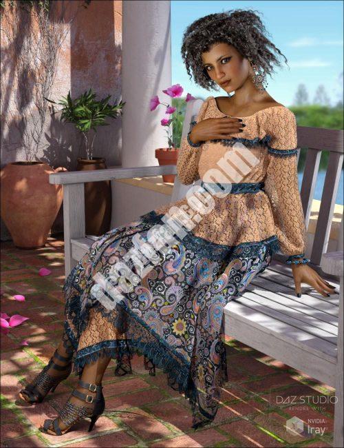 [daz服装] 生动的波西米亚风格-DAZ爱好者