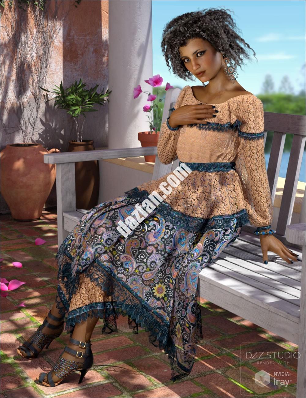 [daz服装] 生动的波西米亚风格-DAZ爱好者