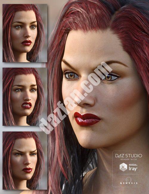 [daz姿势] Victoria 7极限表情-DAZ爱好者