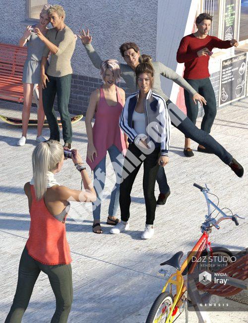 [daz姿势] 街头摄影姿势创世纪3-DAZ爱好者