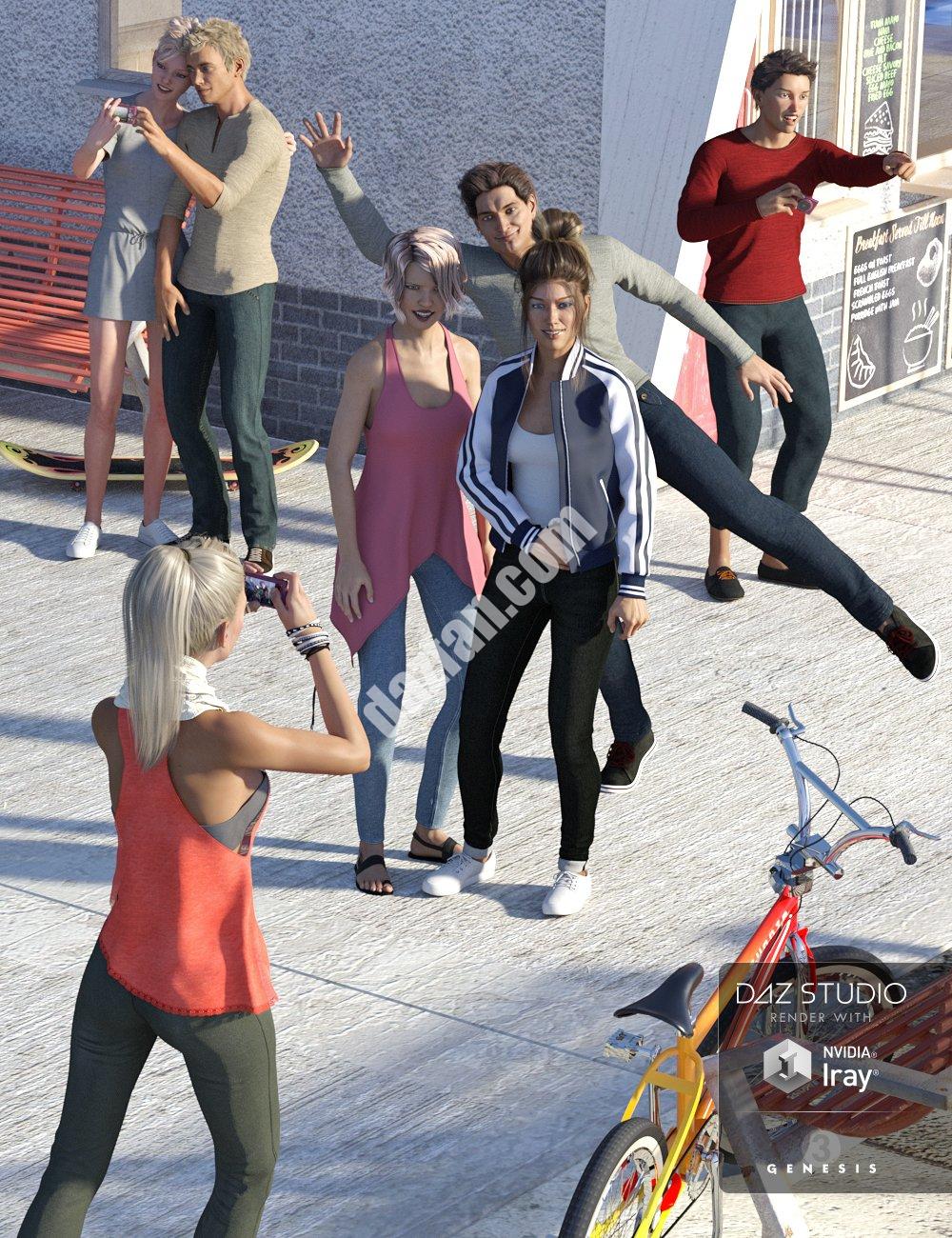 [daz姿势] 街头摄影姿势创世纪3-DAZ爱好者