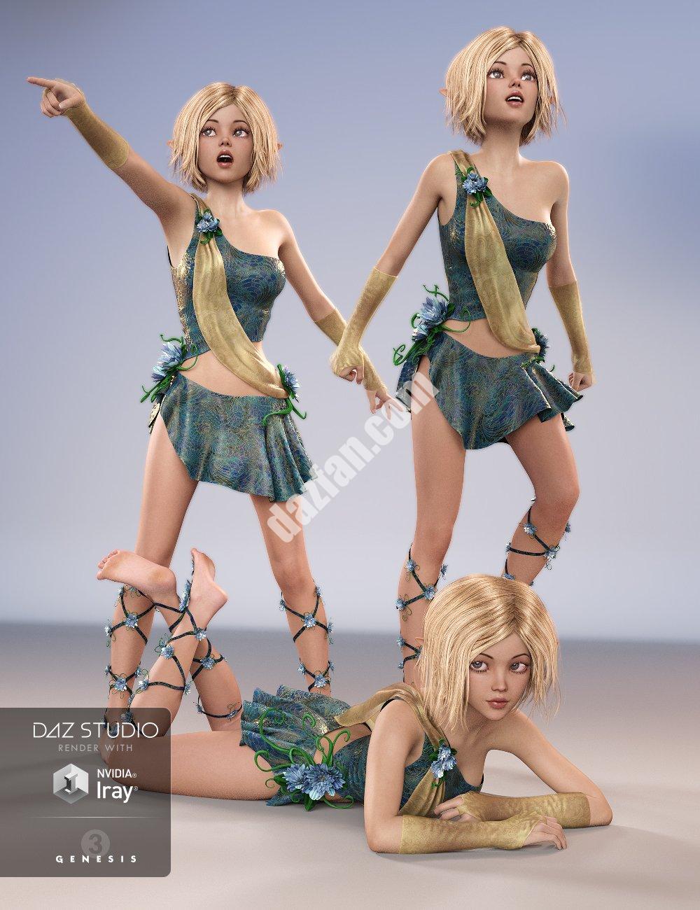 [daz姿势] 惊人的姿势为米卡7和创世纪3女性-DAZ爱好者