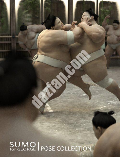 [daz姿势] 乔治的相扑姿势-DAZ爱好者