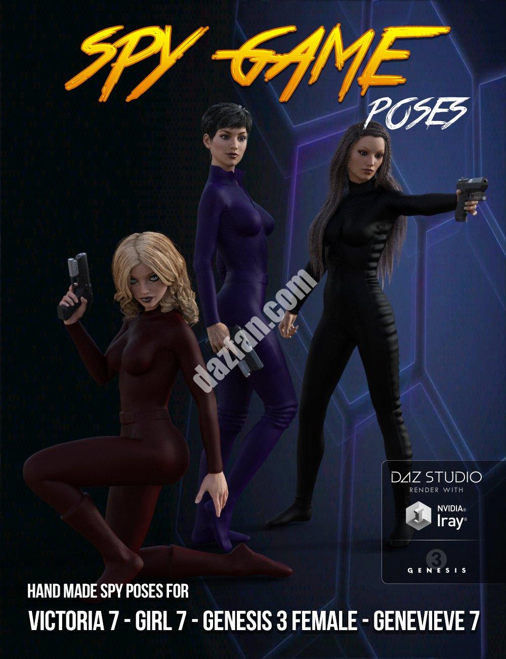 [daz姿势] 间谍游戏为创世纪3女性提供姿势-DAZ爱好者