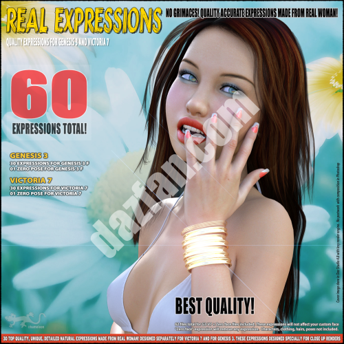 [daz姿势] G3V7的真实表达式-DAZ爱好者