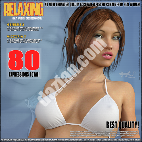 [daz姿势] 放松- G3V7的表达式-DAZ爱好者