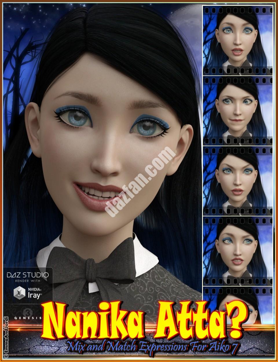 [daz姿势] 爱子7和创世纪3女性的Nanika Atta混搭表达-DAZ爱好者