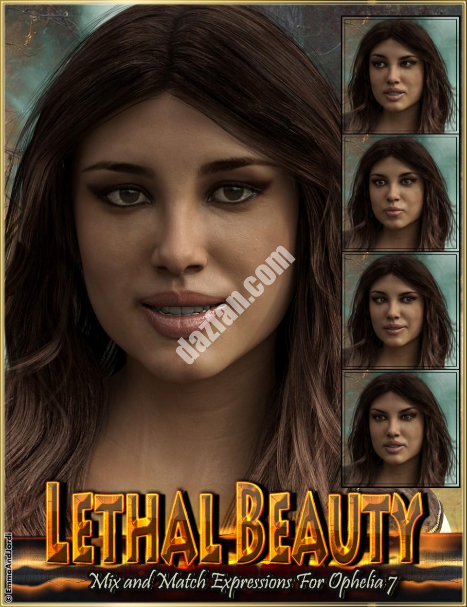 [daz姿势] 奥菲利亚7号和创世纪3号女性致命美女组合表达-DAZ爱好者