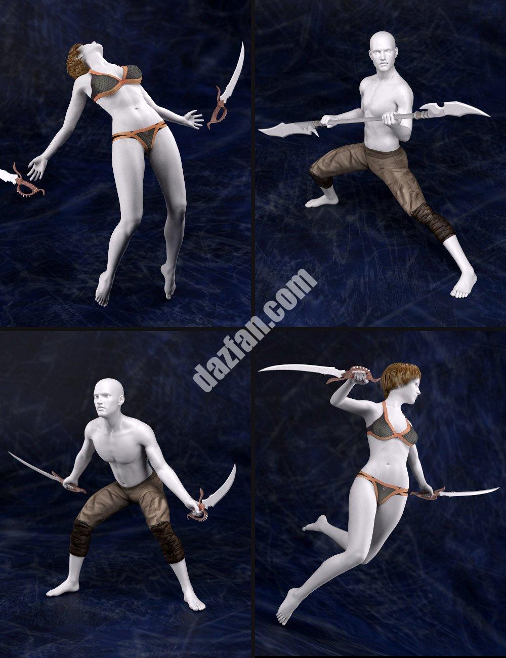 [daz姿势] 传奇的冒险姿势为创世纪2和创世纪3男(s)和女(s)-DAZ爱好者
