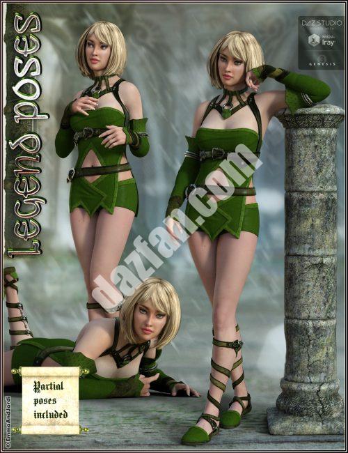[daz姿势] 传奇混合和配对为创世纪3的女性摆姿势-DAZ爱好者