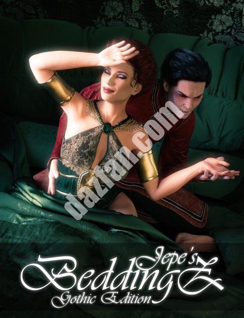 [daz姿势] 杰佩的床上用品和姿势哥特版-DAZ爱好者