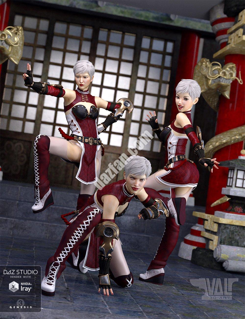 [daz姿势] Ikaros为创世纪3中的女性摆姿势和表情-DAZ爱好者