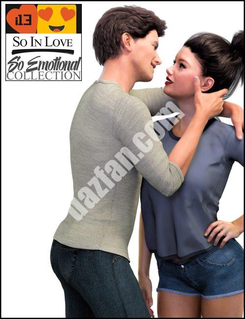 [daz姿势] 因此，在爱中为创世纪3男和女摆姿势-DAZ爱好者