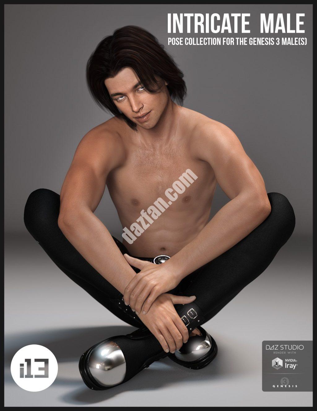 [daz姿势] i13复杂的Genesis 3 男性姿势收集创世纪3男(s)-DAZ爱好者