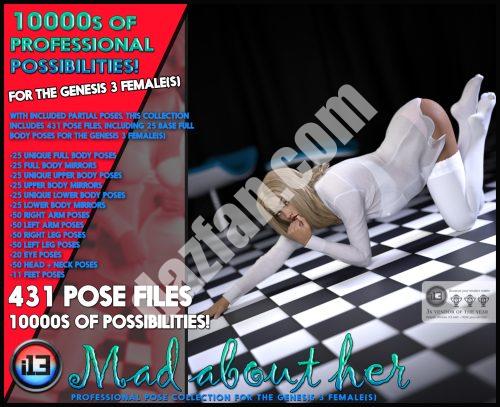 [daz姿势] i13为她为创世纪3女(s)所做的大型组织姿势收集而疯狂-DAZ爱好者