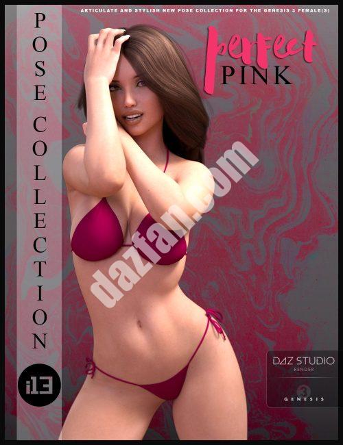 [daz姿势] i13 Genesis 3女性的完美粉色造型收藏-DAZ爱好者