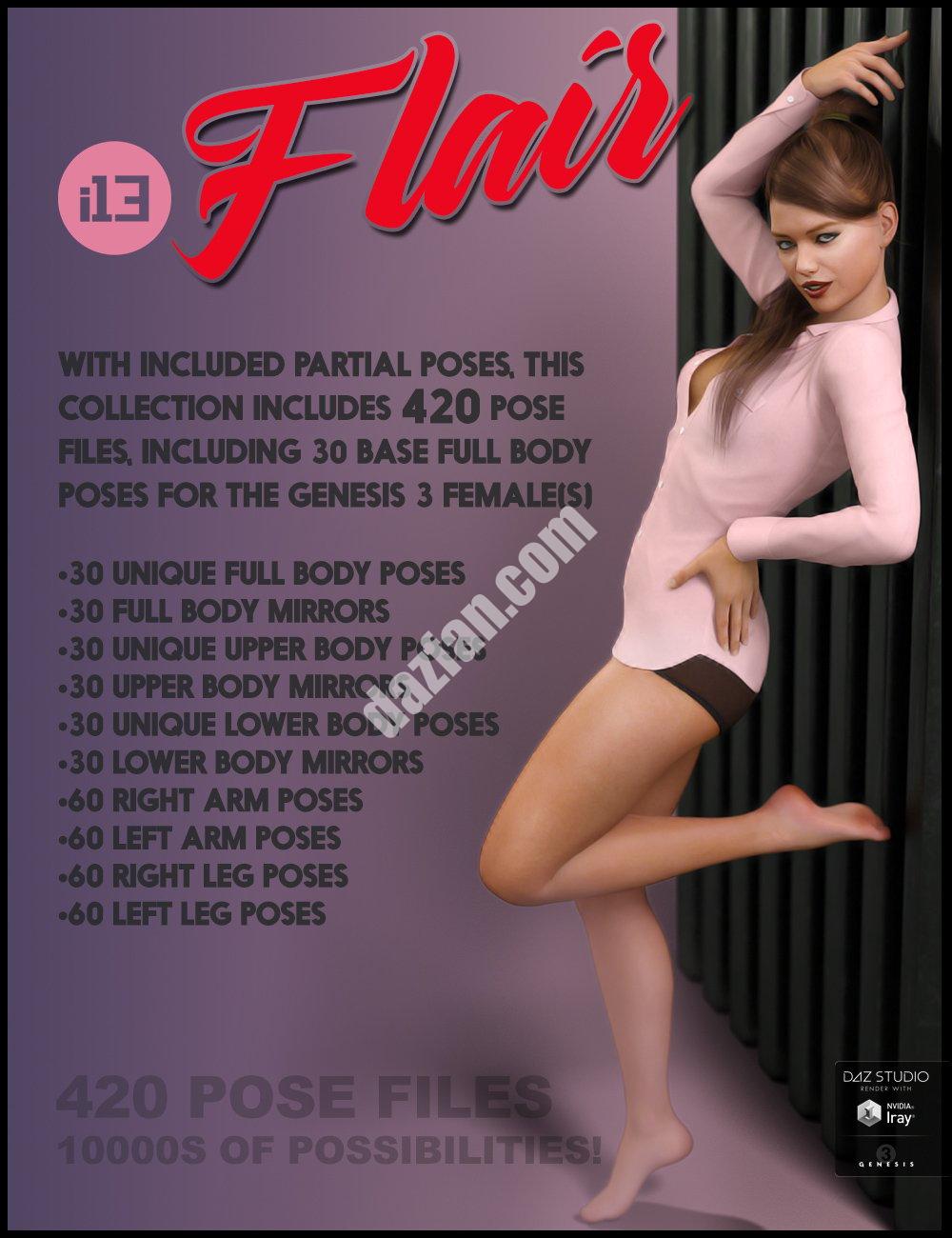 [daz姿势] i13 Flair姿势收集创世纪3女(s)-DAZ爱好者