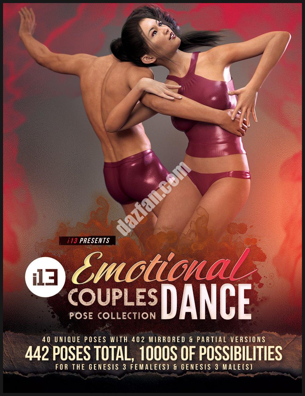 [daz姿势] i13 《创世纪3》中女性和Genesis 3 男性的情感之舞-DAZ爱好者