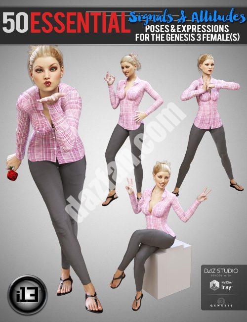 [daz姿势] 50种重要的信号和态度、姿势和表情-DAZ爱好者
