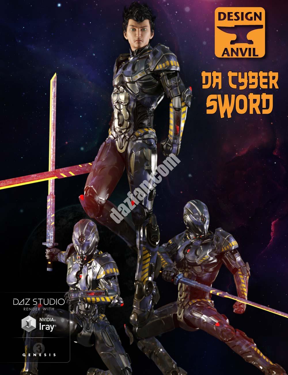 [daz姿势] DA Cyber Sword and pose for Genesis 3-DAZ爱好者