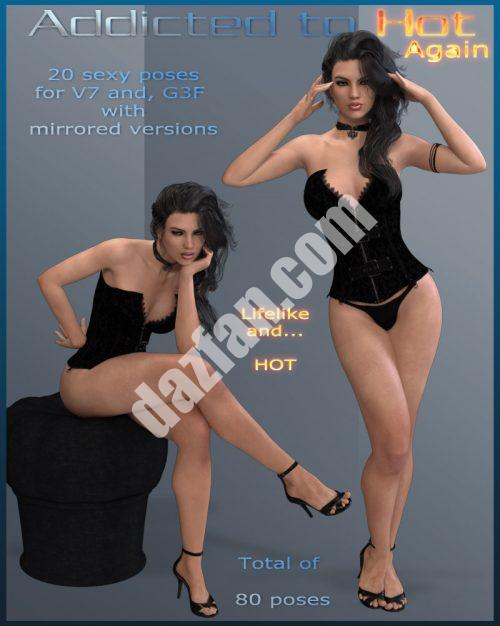 [daz姿势] 再次对热上瘾- G3F – V7-DAZ爱好者