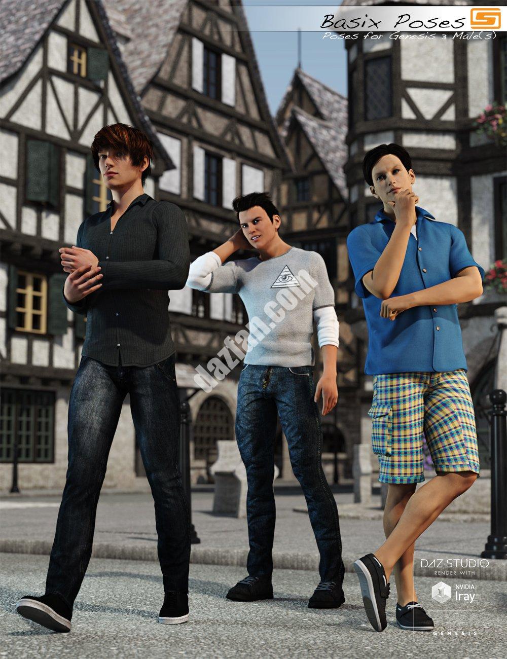[daz姿势] Basix -为创世纪3摆姿势-DAZ爱好者