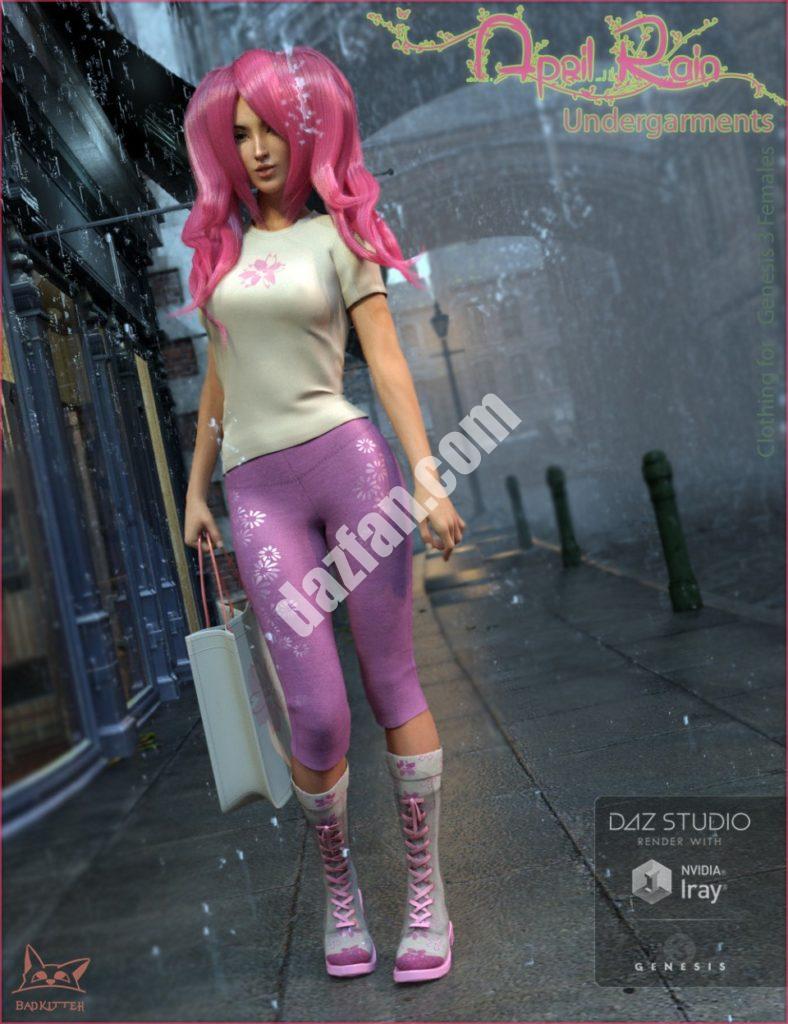 [daz服装] 《创世纪3》女性四月雨内衣-DAZ爱好者