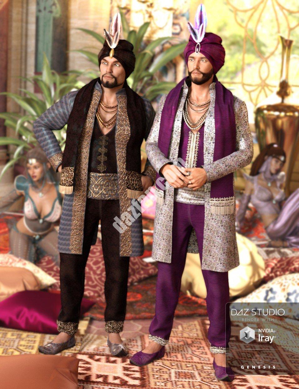 [daz服装] 阿拉伯王子服装纹理-DAZ爱好者