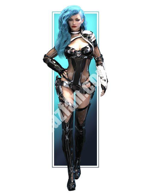 [daz服装] 极光盔甲材料和极光头部变形-DAZ爱好者