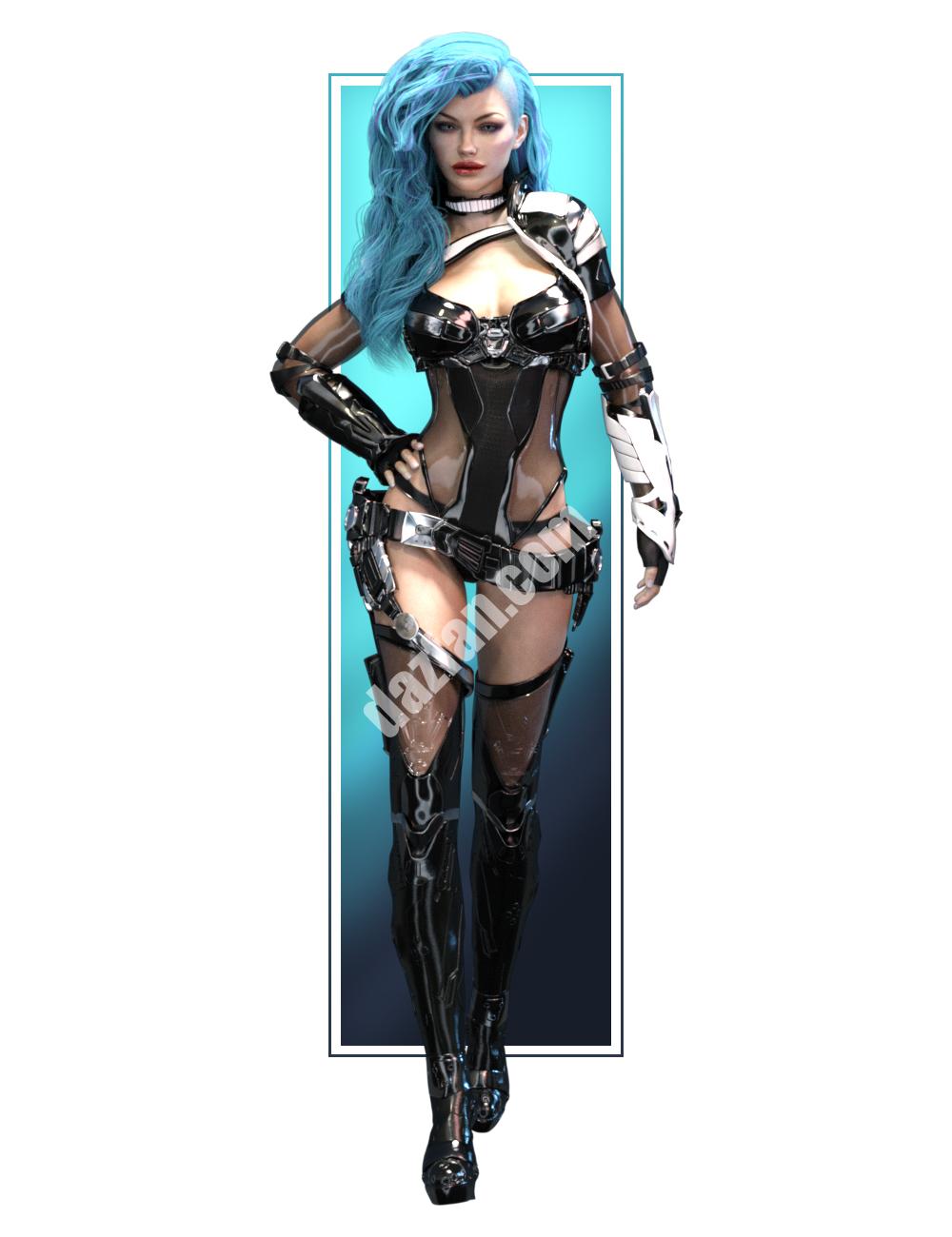 [daz服装] 极光盔甲材料和极光头部变形-DAZ爱好者