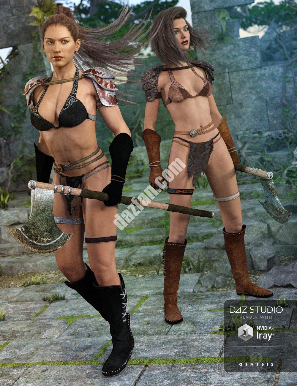 [daz服装] 战斗女王的服装纹理-DAZ爱好者