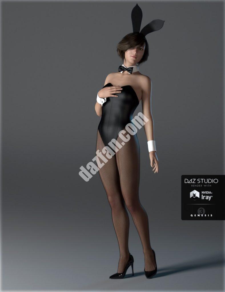 [daz服装] 创世纪3女兔女郎服装-DAZ爱好者