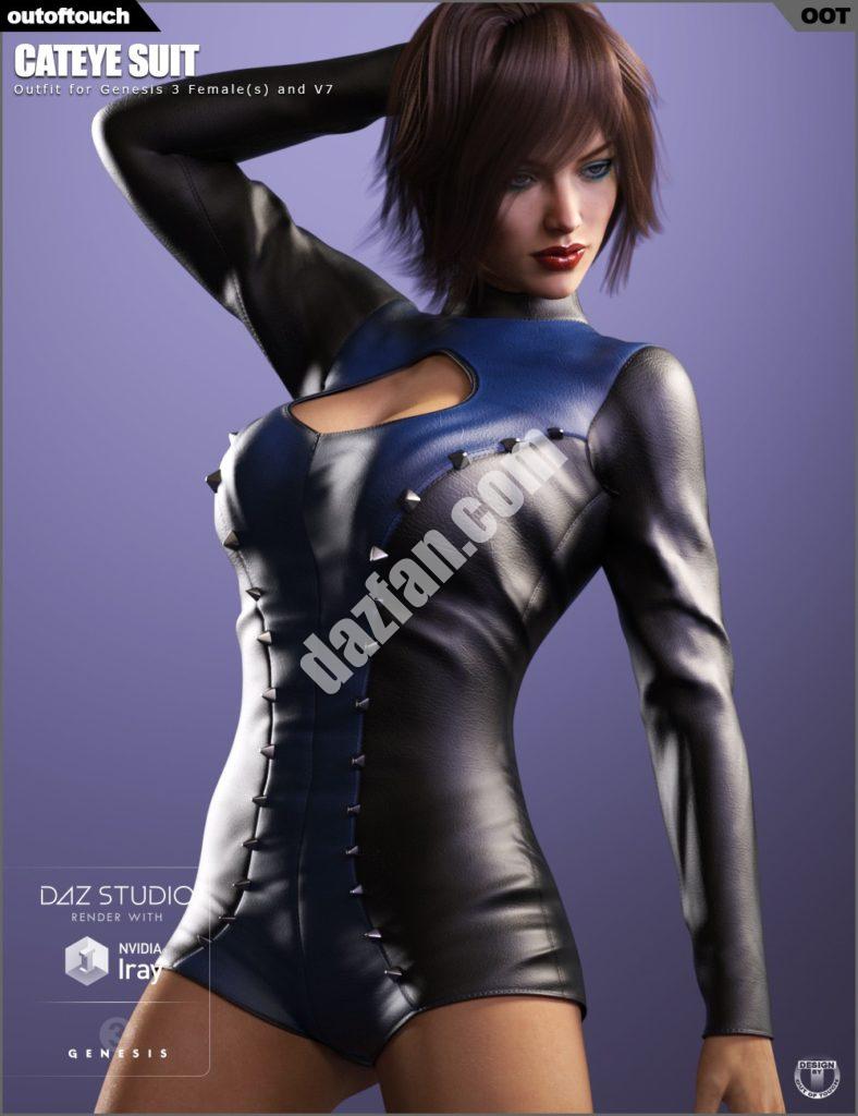 [daz服装] 创世纪3女性的猫眼套装-DAZ爱好者