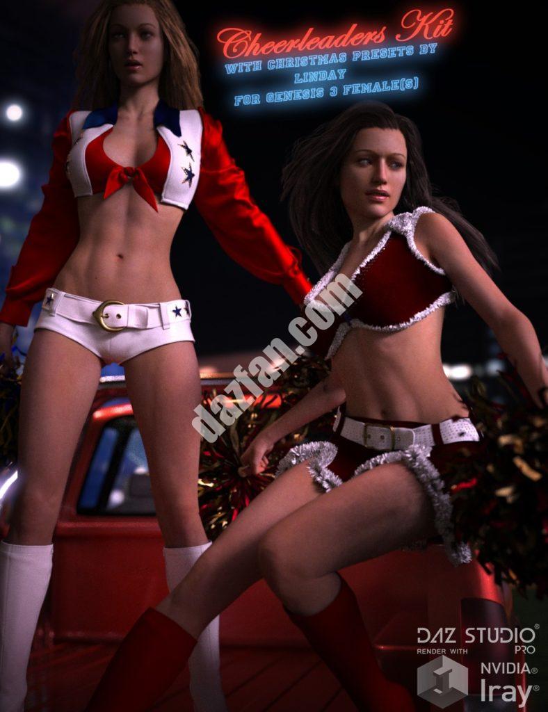 [daz服装] 创世纪3女性啦啦队套装-DAZ爱好者