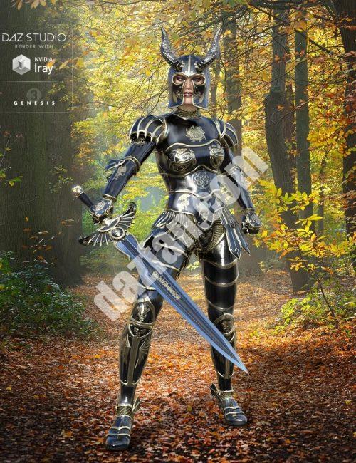 [daz服装] 创世纪3女性版恶魔盔甲-DAZ爱好者