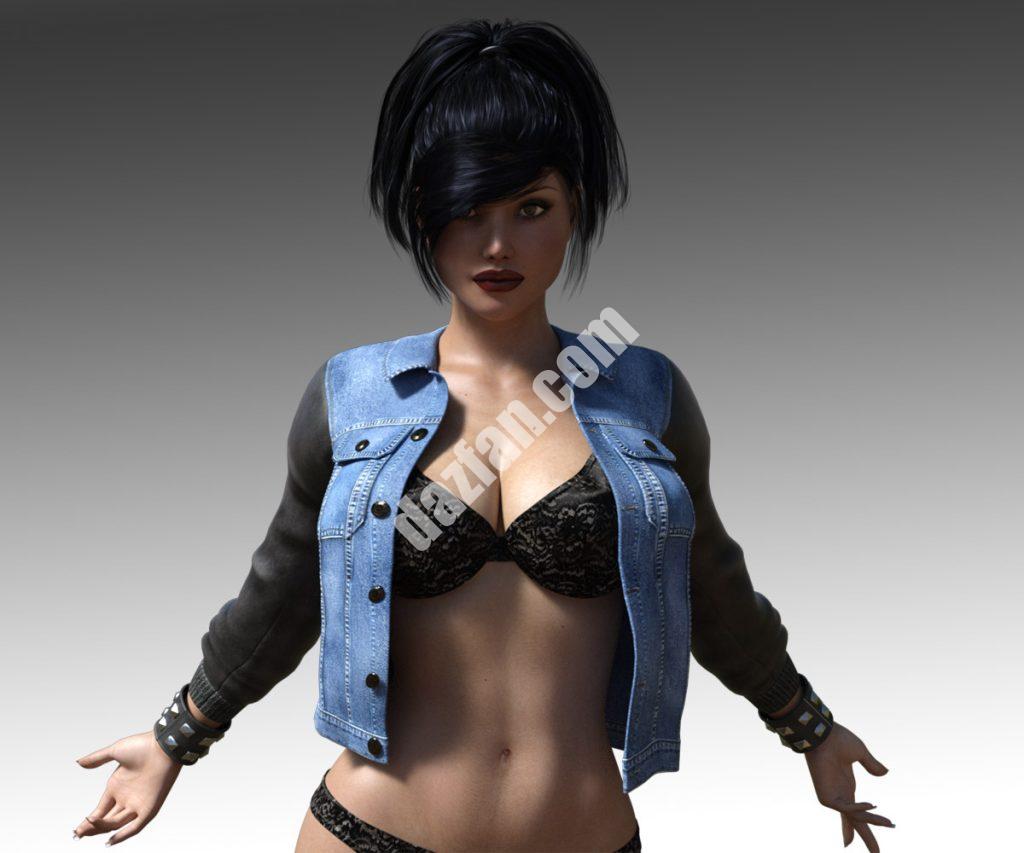 [daz服装] 牛仔和皮夹克创世纪3女性-DAZ爱好者